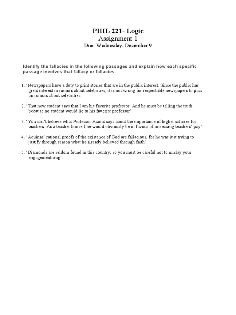 Identifying Logical Fallacies in Texts | PDF | Social Science | General ...