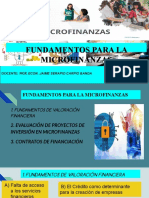 Fundamentos para La Microfinanzas: Docente: Mgr. Econ. Jaime Serapio Carpio Banda