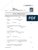 Final Written Exam Course: Basic Five (B05) Book: World Link 1 / 3 Edition (Units 1