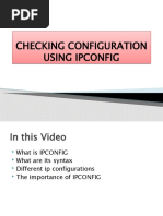 Checking Configuration Using Ipconfig