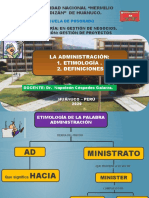 Etimologia de Administración