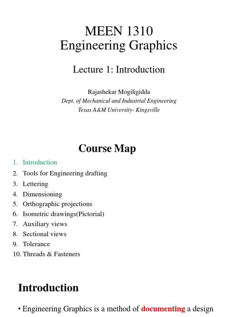Introduction to Engineering Graphics | PDF | Technical Drawing | Graphics