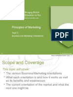 Principles of Marketing: Topic 2: Business and Marketing Orientations