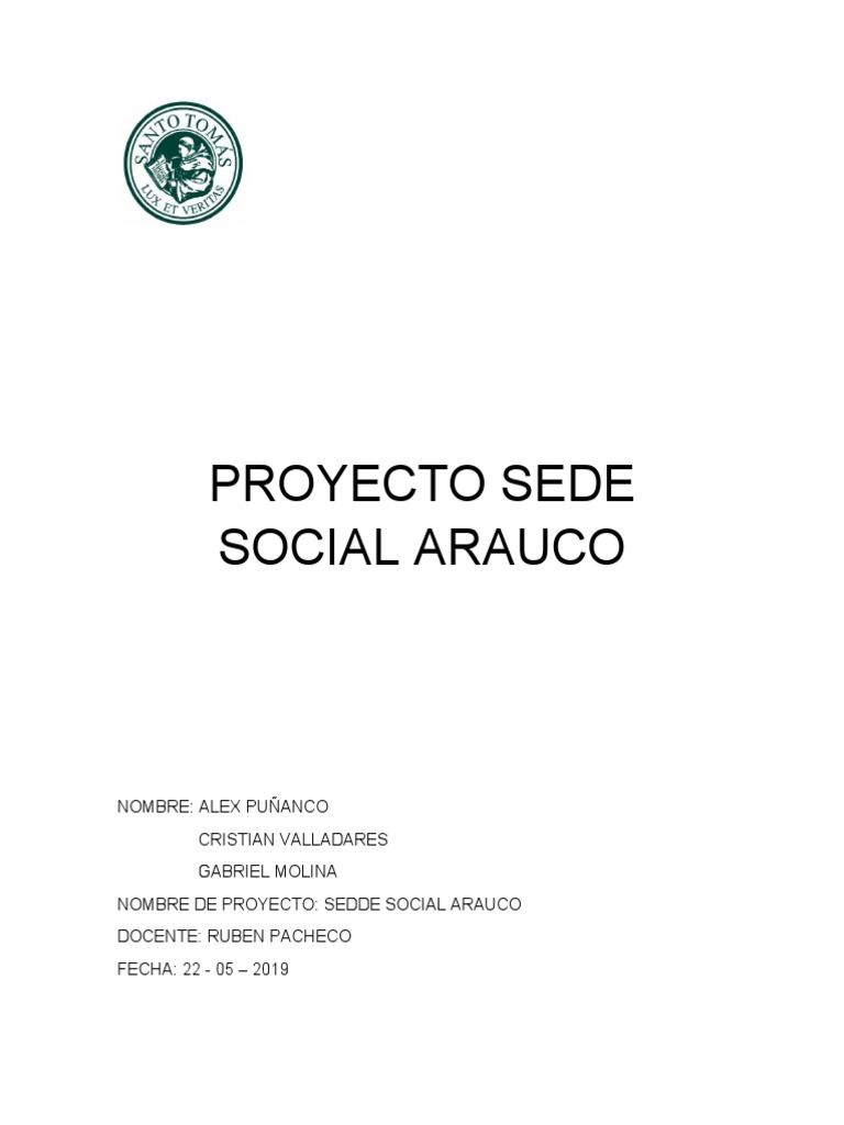 Proyecto Sede Social Arauco | PDF | Historia