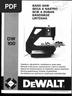 Image of DeWalt DW100 bandsaw
