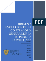 Origen y Evolución de la Contraloría General de la Republica Dominicana- Maria Esther