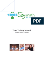 Tutor Training Manual:: Guide To Tutoring & Ezymath