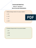 TUGAS MATEMATIKA  PEMBULATAN DAN PENAKSIRAN