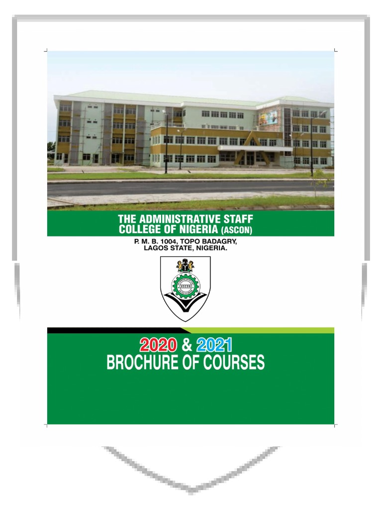 ASCON 20202021BrochureofCourses PDF Leadership Policy