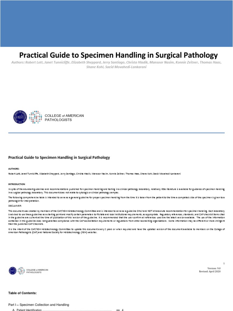 Practical Guide Specimen Handling PDF