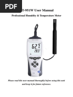 ET-951W User Manual: Professional Humidity & Temperature Meter