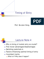Timing of Entry: Prof. Se-Joon Hong