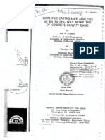 Simplified Earthquake Analysis of Gated Spillway Monoliths of Concrete Gravity Dams