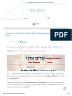 Qual o significado da palavra Shalom Adonai_ A paz do Senhor_