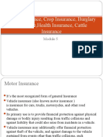 Unit 5 Motor Insurance, Crop Insurance, Burglary Insurance, Health