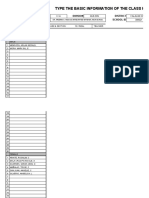 Type The Basic Information of The Class Here: Region Division District School Name School Id