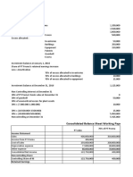 Consolidated Balance Sheet Working Papers: Income Statement