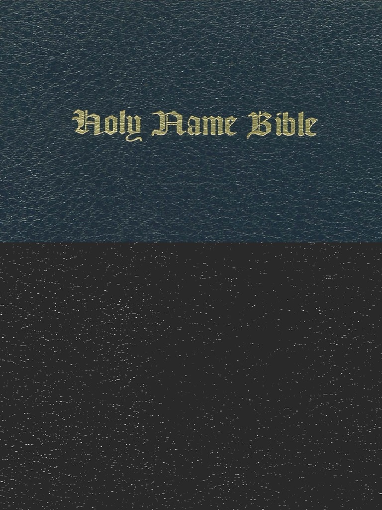 Holy Name Bible Preface | PDF