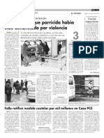 Diario El Centro de Talca, Chile 13-08-2011 PDI Confirmó Que Parricida Había Sido Denunciado Por Violencia.