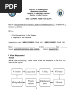 Republic of The Philippines Department of Education Region Vii, Central Visayas Division of Cebu Province Self-Learning Home Task (SLHT)