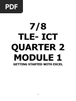 7/8 Tle-Ict Quarter 2: Getting Started With Excel