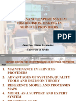 Maintenance Expert System For Decision-Making in Services Providers