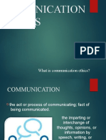 Comunication Ethics