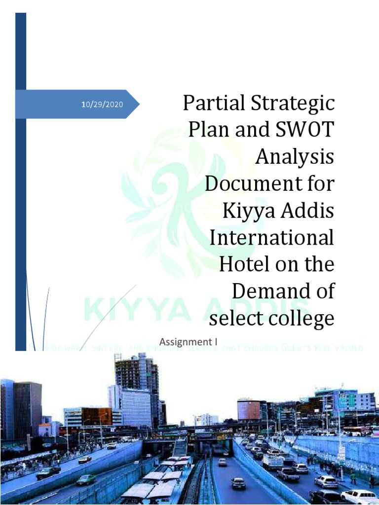 Kiyya Addis Hotel SWOT Analysis Report | PDF | Swot Analysis | Business