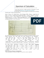 Draft Survey: Specimen of Calculation