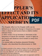 Doppler'S: Effect and Its Application in Medicine