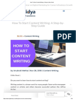 How To Start Content Writing - A Step-By-Step Guide