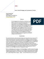 Radical Pedagogy (2003) : The Relationship Between Critical Pedagogy and Assessment in Teacher Education