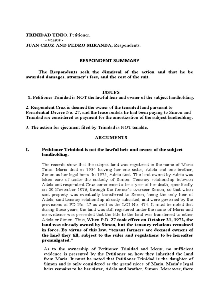 Analysis of a Land Dispute Case Involving the Interpretation and