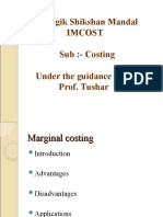 Audyogik Shikshan Mandal Imcost Sub:-Costing Under The Guidance Of: - Prof. Tushar