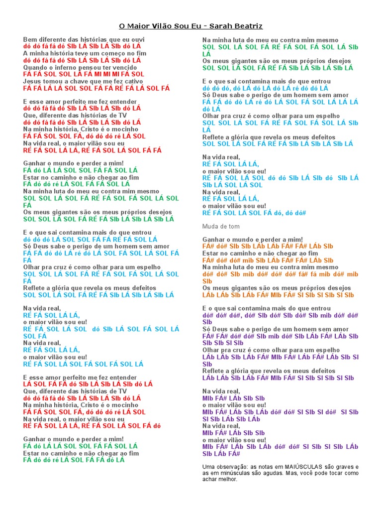 O Maior Vilão Sou Eu | PDF | Elementos da música | Teoria da Música