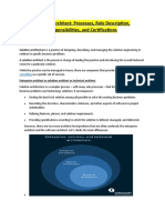 Solution Architect: Processes, Role Description, Responsibilities, and Certifications