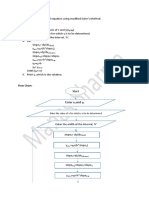 Aim: To Solve A Differential Equation Using Modified Euler's Method. Algorithm