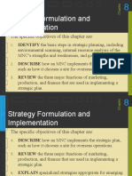 Strategy Formulation and Implementation: The Specific Objectives of This Chapter Are