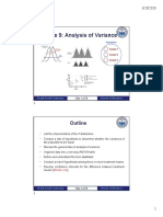 Lecture 9: Analysis of Variance: Outline