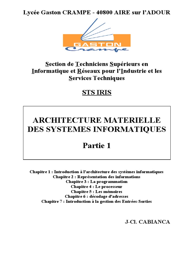 Architecture Et Technologies Des Systemes Informatiques | PDF ...