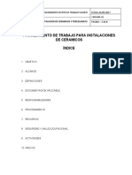 392162835 Procedimiento de Trabajo Para Instalaciones de Ceramicos