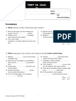 TEST 1A (Unit 1) : Vocabulary