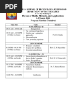 Programe Schedule