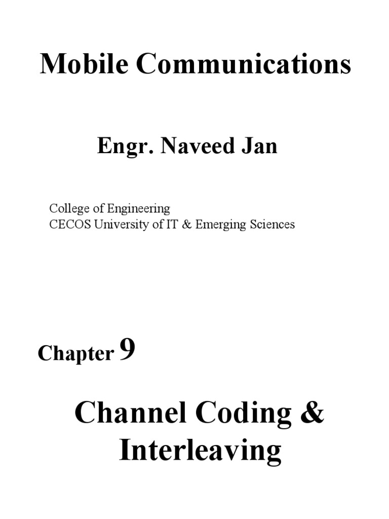 Channel Coding and Interleaving in GSM | PDF | Error Detection And ...