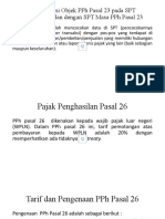 Analisis Ekualisasi Objek PPH Pasal 23 Pada SPT