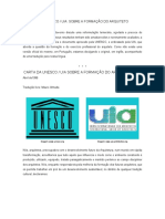 Carta Da UNESCO UIA Sobre A Formação Do Arquiteto