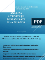 1 - Analiza Activitatii 2019-2020