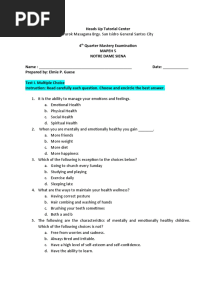 MAPEH 5 - 4th Quarter Examination