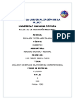 Análisis y Comentario Del Perú en El Contexto Mundial