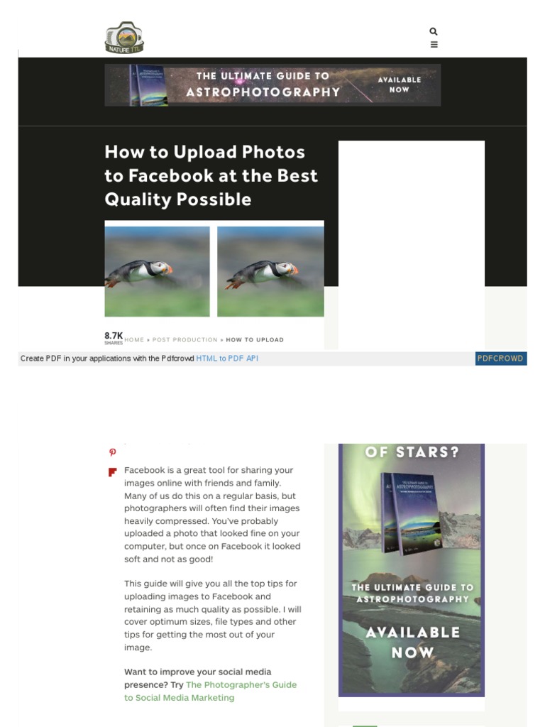 How To Upload Photos To Facebook at The Best Quality Possible PDF